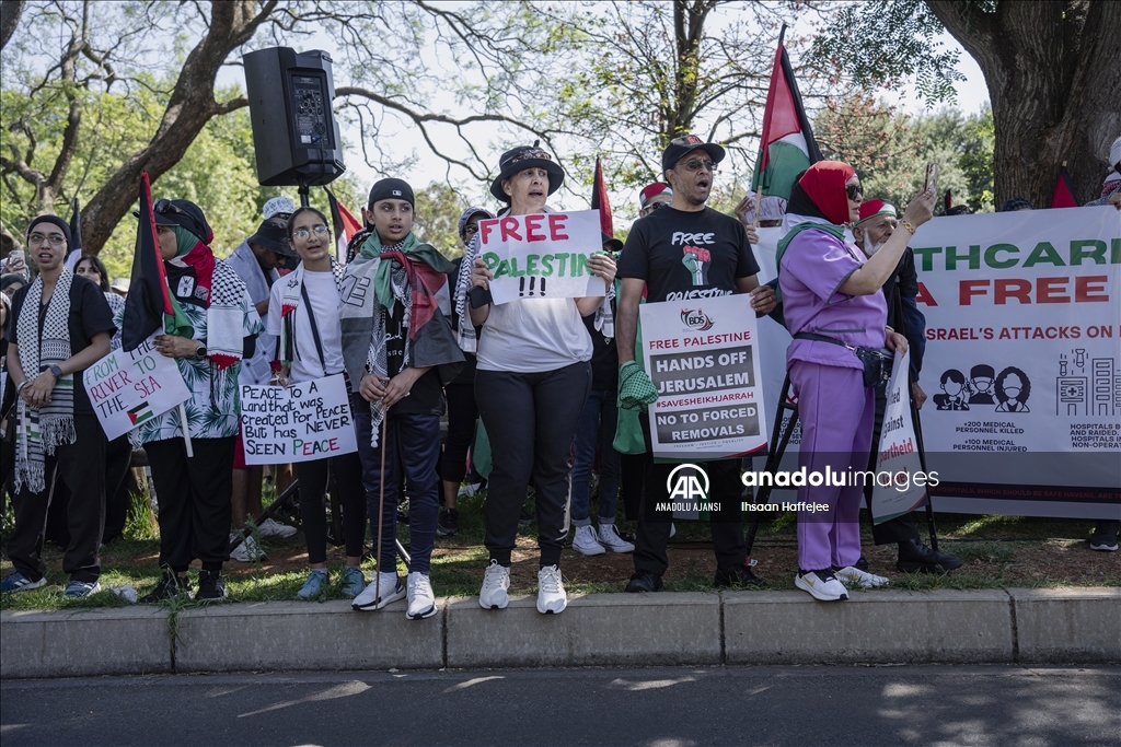 Güney Afrika'da Filistin'e destek gösterisi