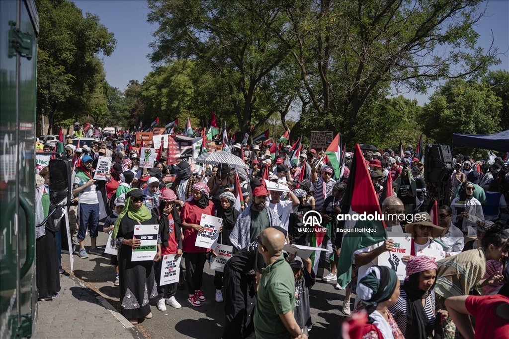 Güney Afrika'da Filistin'e destek gösterisi
