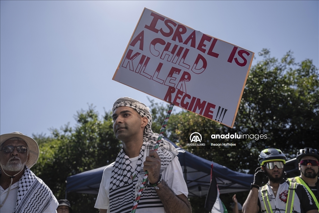 Güney Afrika'da Filistin'e destek gösterisi