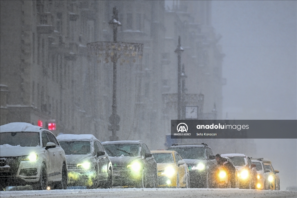 Snowfall in Moscow