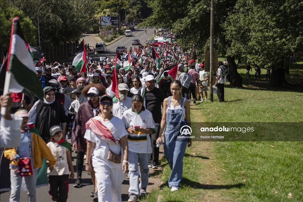 Güney Afrika'da Filistin'e destek gösterisi