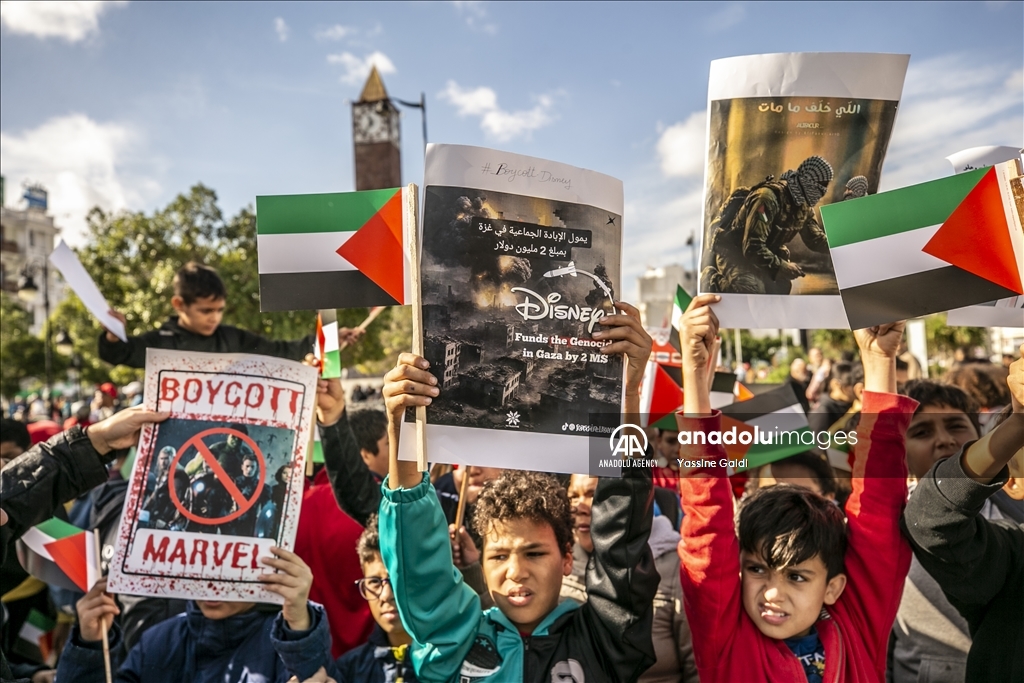 Pro-Palestinian demonstration in Tunis