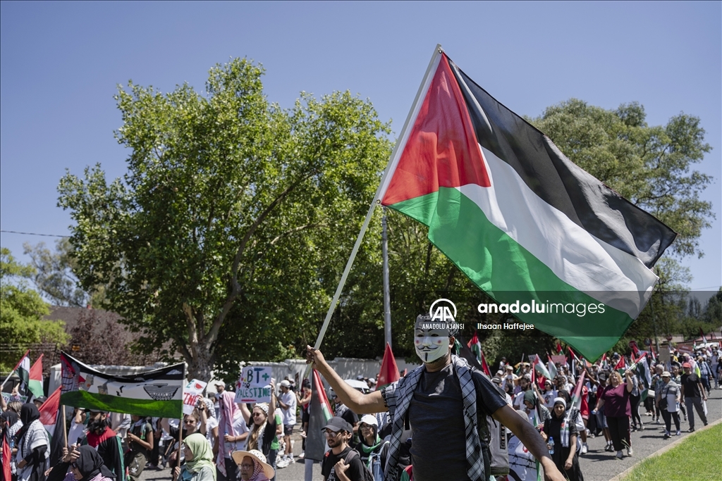 Güney Afrika'da Filistin'e destek gösterisi