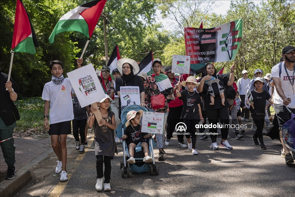 Güney Afrika'da Filistin'e destek gösterisi