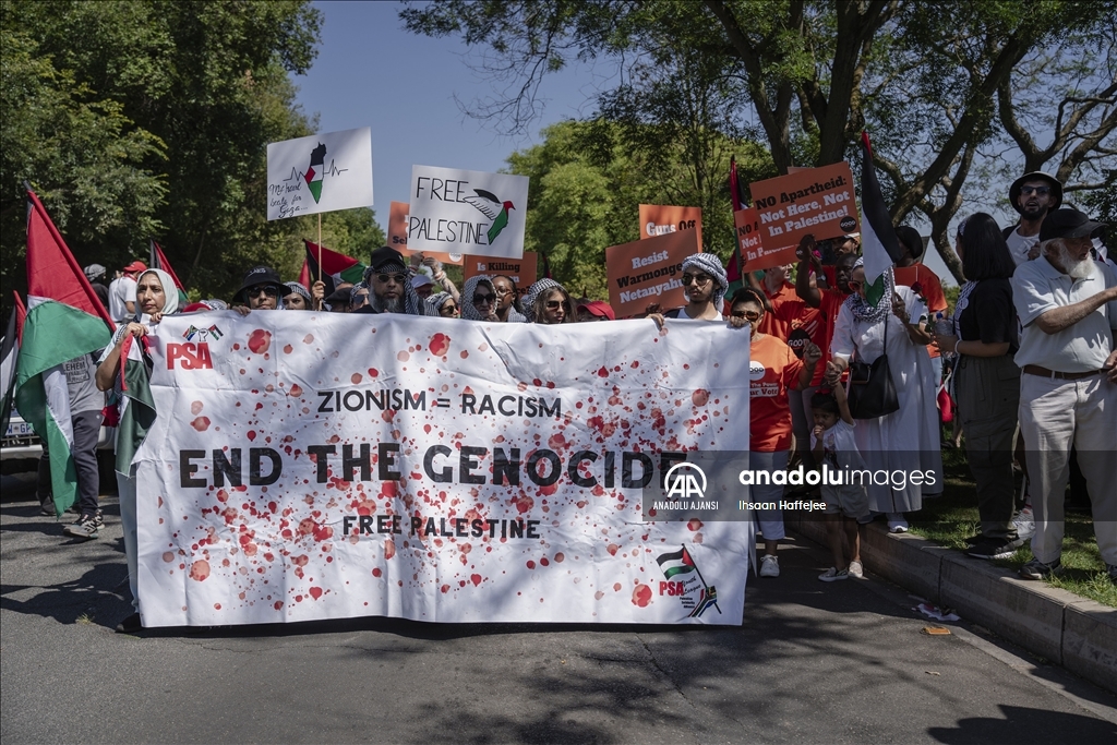 Güney Afrika'da Filistin'e destek gösterisi