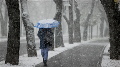 Bosna Hersek'in başkenti Saraybosna'da kar yağışı