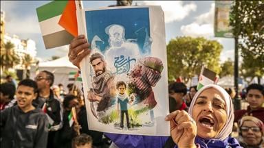 Tunus'ta Filistin'e destek gösterisi