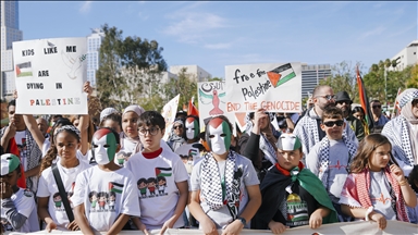 Kaliforniya'da Filistin’e destek gösterisi düzenlendi