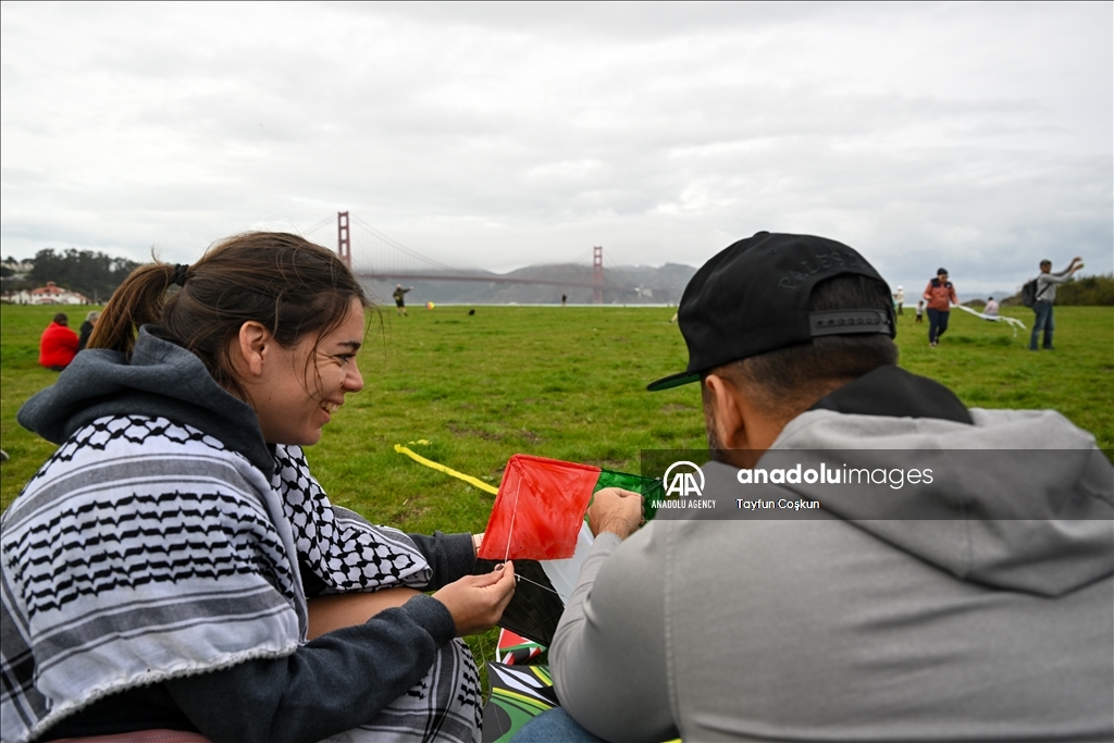 Global Kite Flight in Solidarity with Gaza in San Francisco
