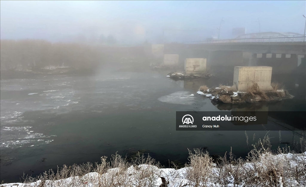 Ardahan'da soğuk hava etkisini sürdürüyor
