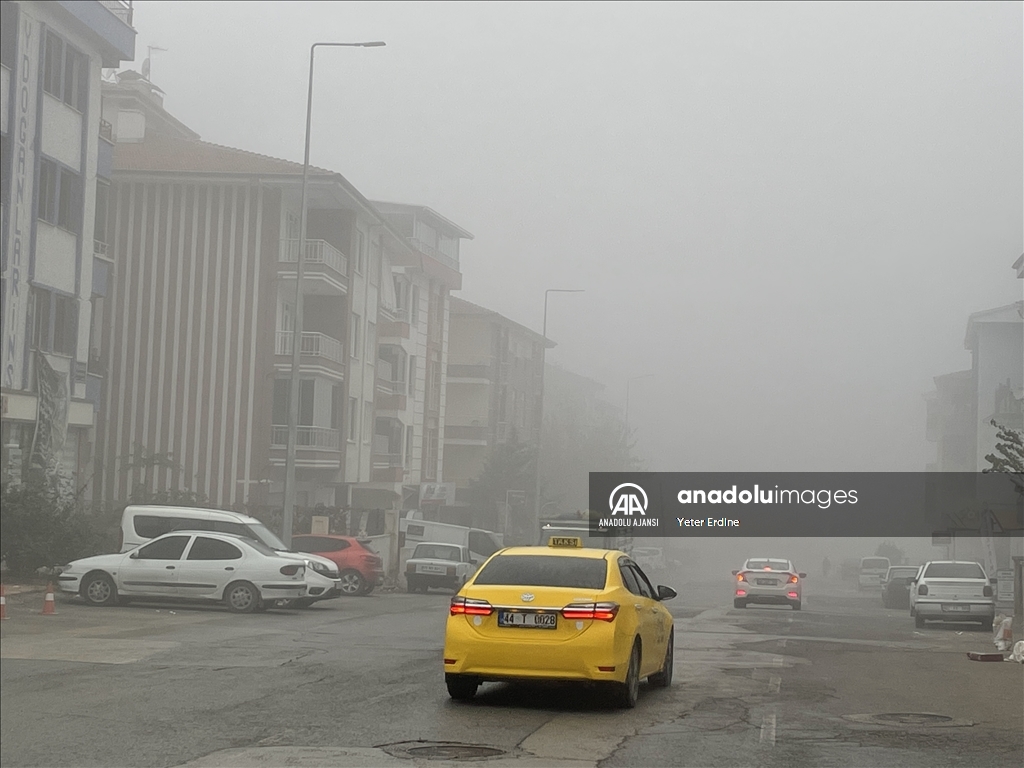 Malatya'da sis etkili oldu