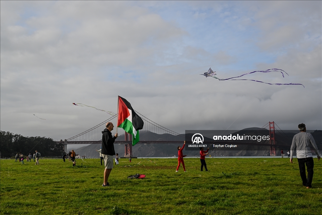 Global Kite Flight in Solidarity with Gaza in San Francisco