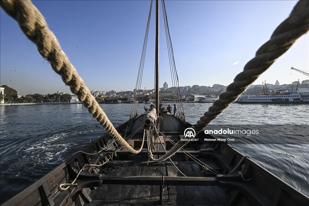 "Saga Farmann", a Viking sailing ship in Istanbul