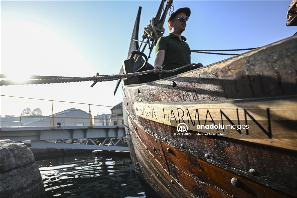 "Saga Farmann", a Viking sailing ship in Istanbul