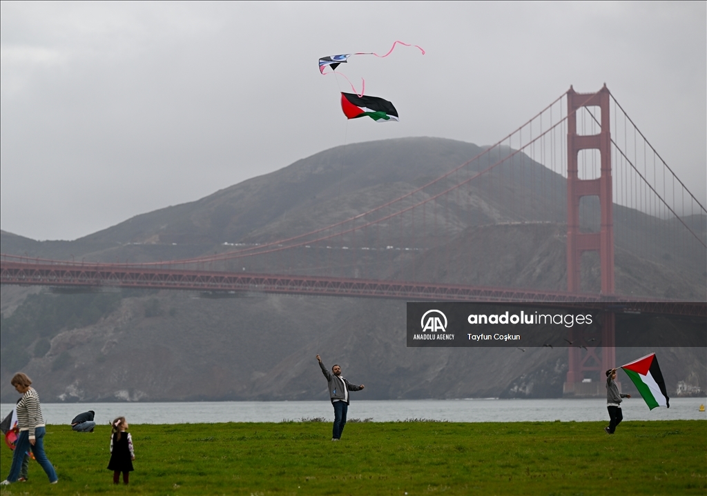 Global Kite Flight in Solidarity with Gaza in San Francisco