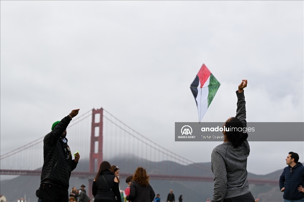 Global Kite Flight in Solidarity with Gaza in San Francisco