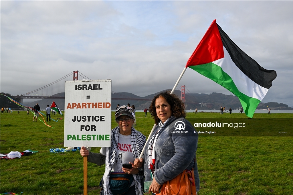 Global Kite Flight in Solidarity with Gaza in San Francisco