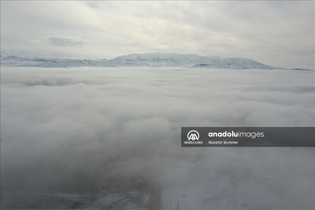 Ağrı'da sis etkili oldu