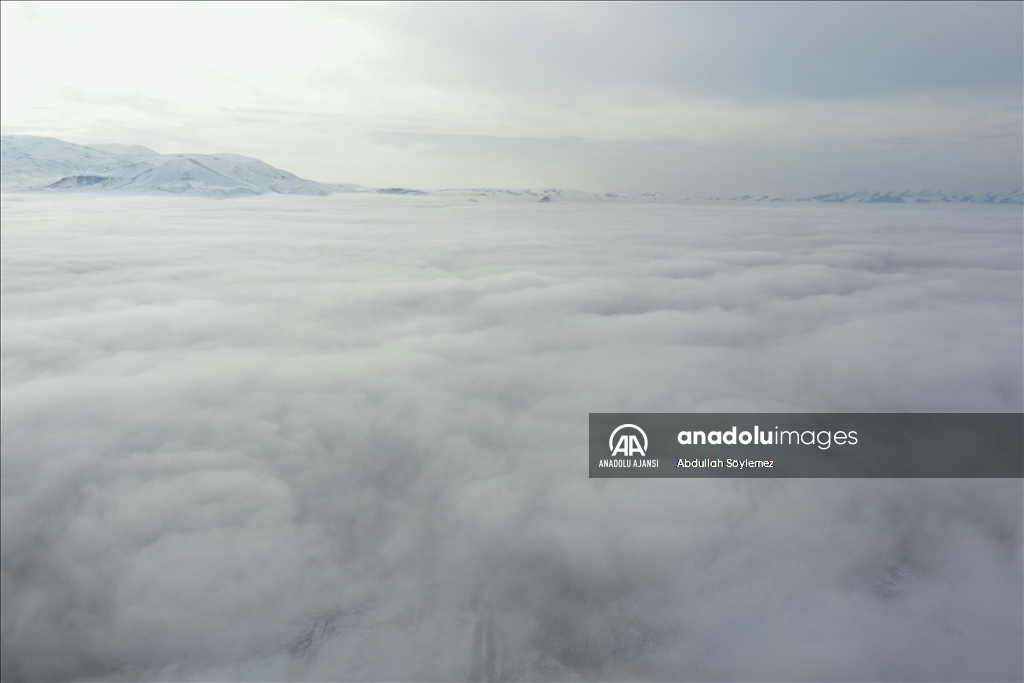 Ağrı'da sis etkili oldu