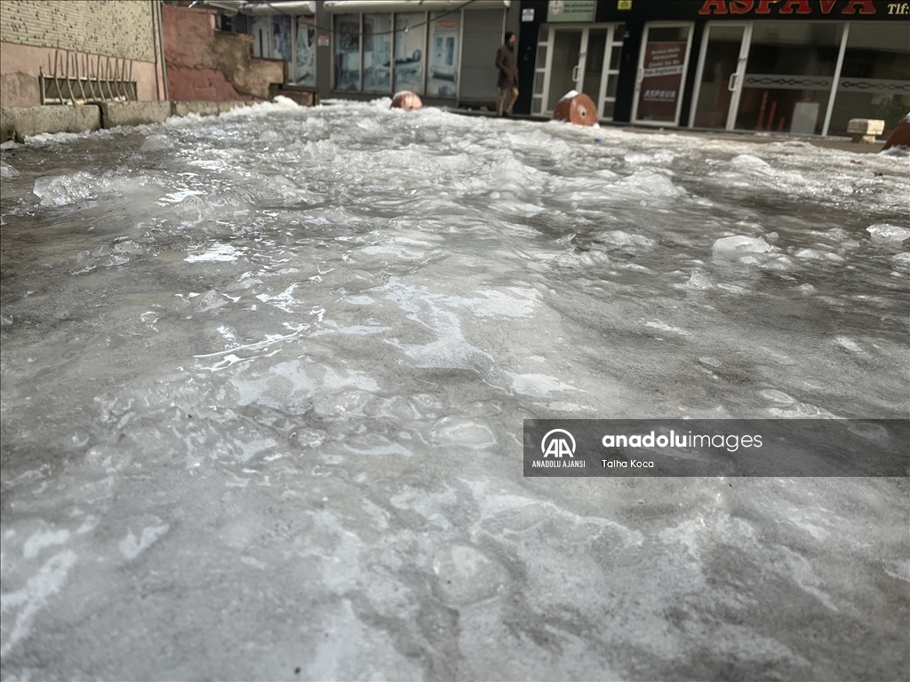 Erzurum'da soğuk hava etkili oluyor