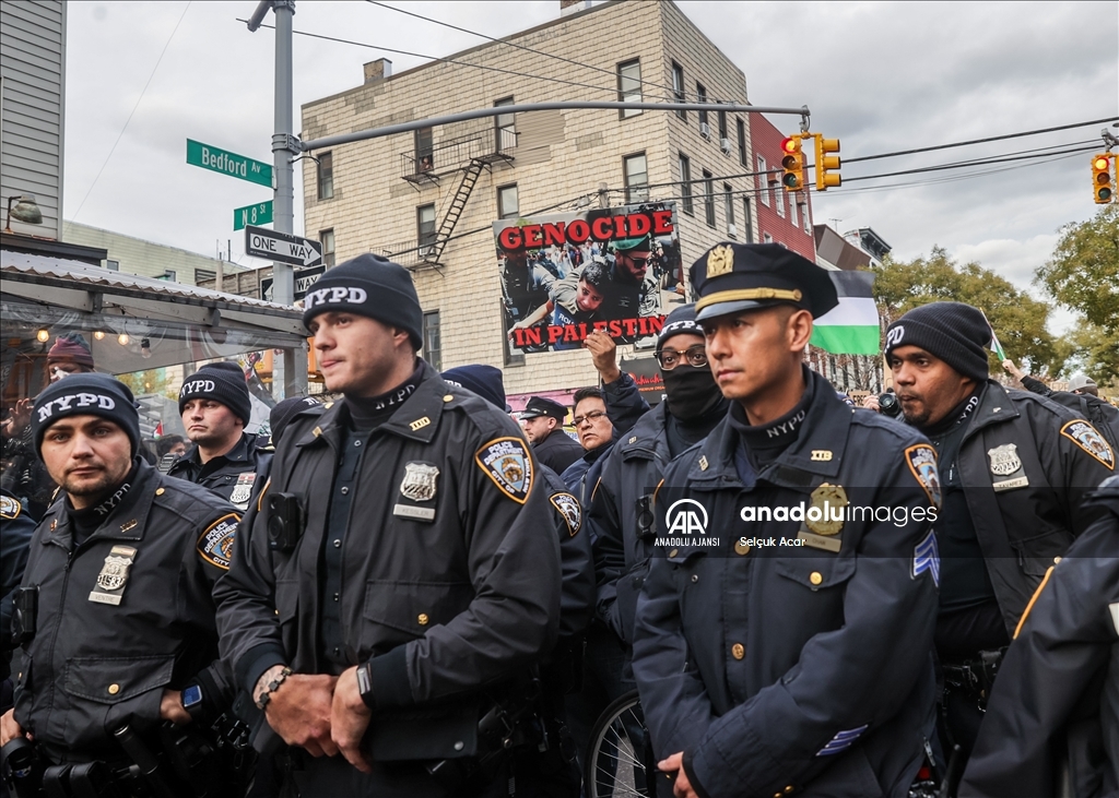 New York'ta Filistin'e destek gösterisi