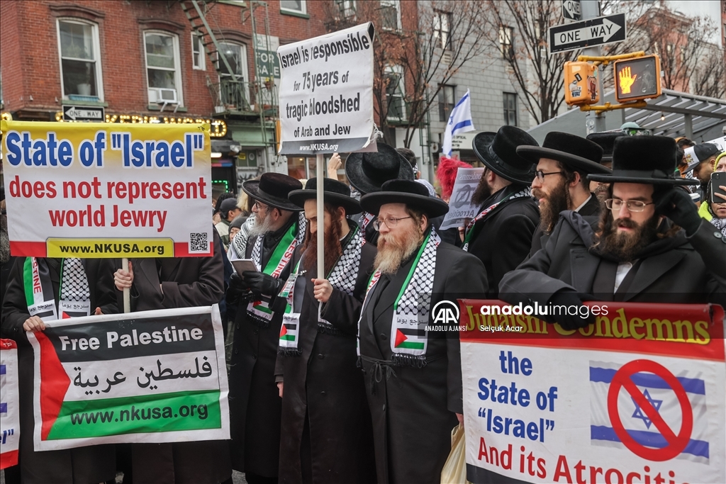 New York'ta Filistin'e destek gösterisi