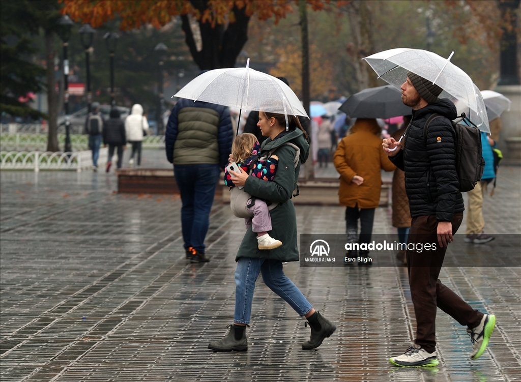 İstanbul'da yağışlı hava