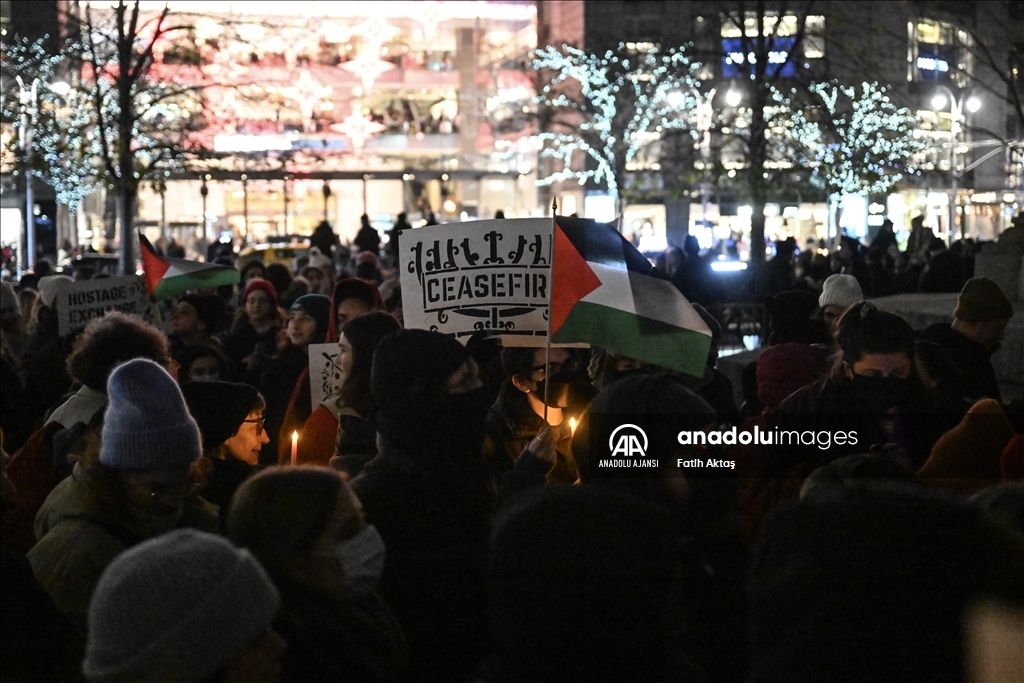 New York'ta toplanan hahamlar Hanuka Bayramı'nda İsrail'e ateşkes çağrısında bulundu