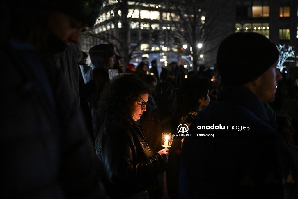 New York'ta toplanan hahamlar Hanuka Bayramı'nda İsrail'e ateşkes çağrısında bulundu