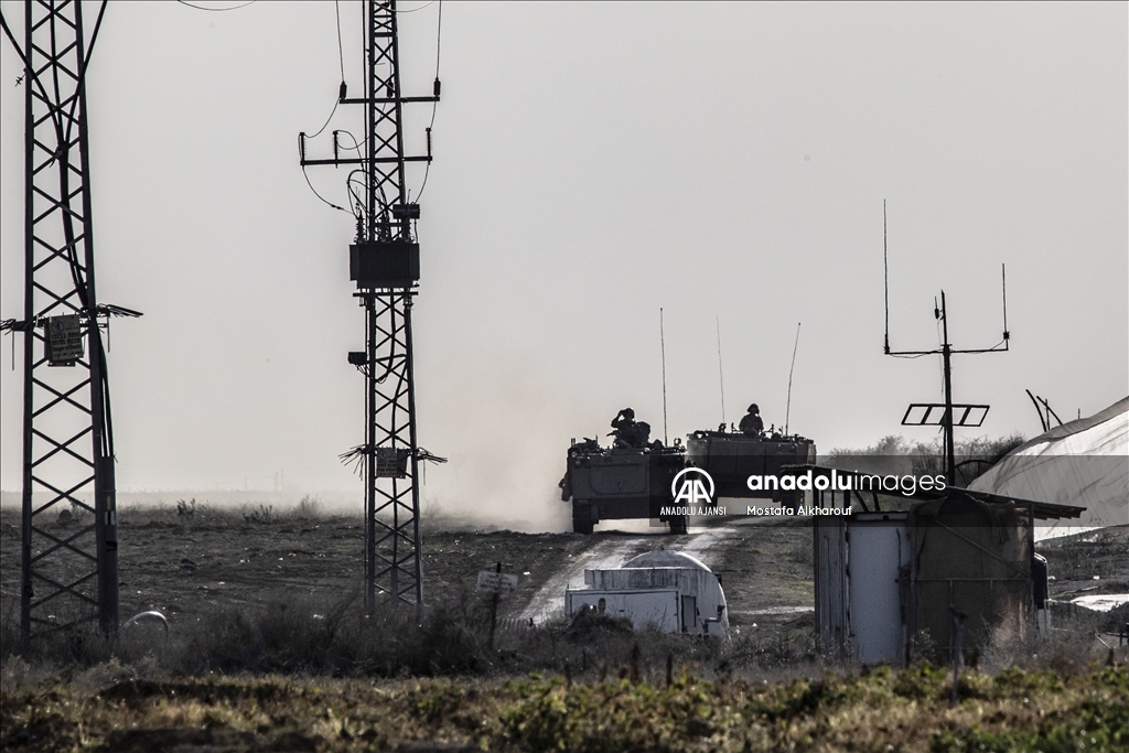 AA ekibi, İsrail ordusunun Gazze’ye yaptığı askeri sevkiyatı görüntüledi
