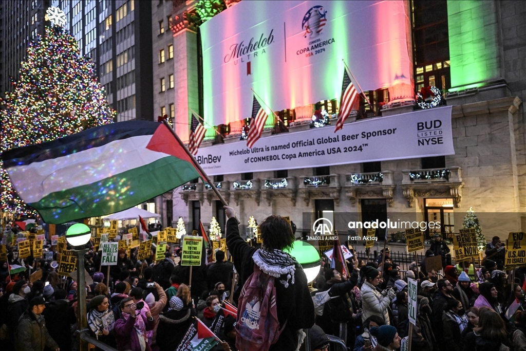 New York'ta Filistin'e destek gösterisi düzenlendi