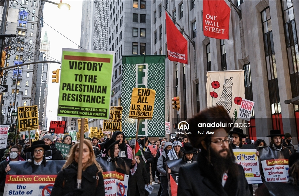 New York'ta Filistin'e destek gösterisi düzenlendi