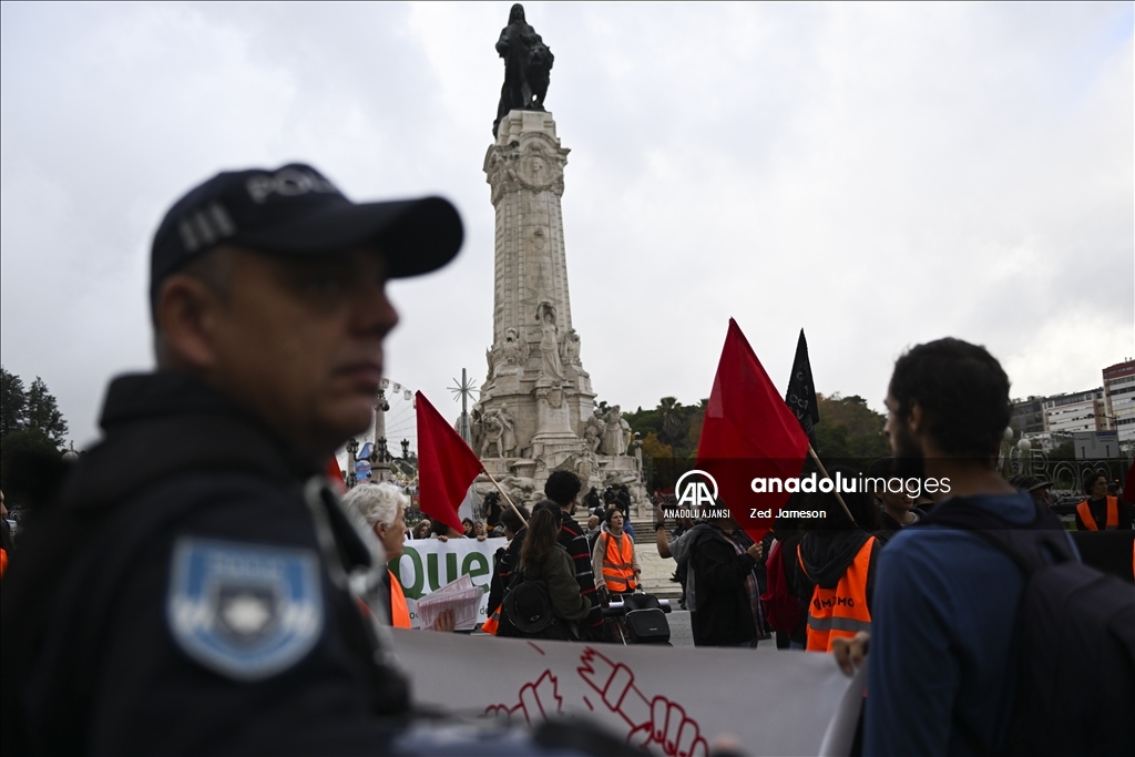 Portekiz'de ilkim değişikliği protestosu