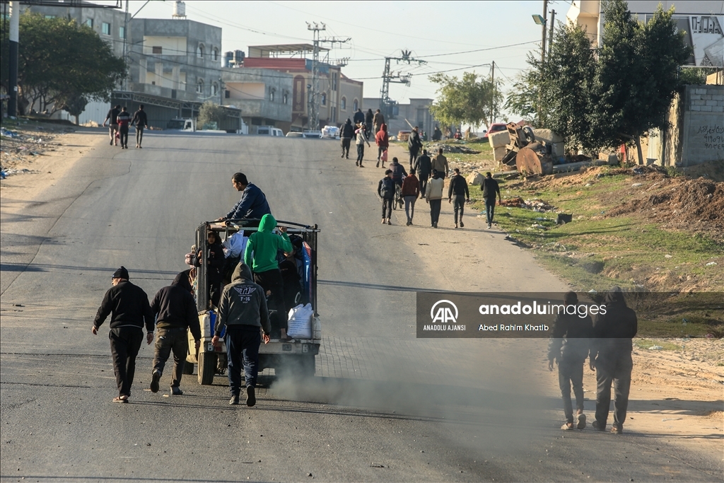 İsrail saldırıları nedeniyle Han Yunus'taki Filistinliler, Refah kentine göç etti