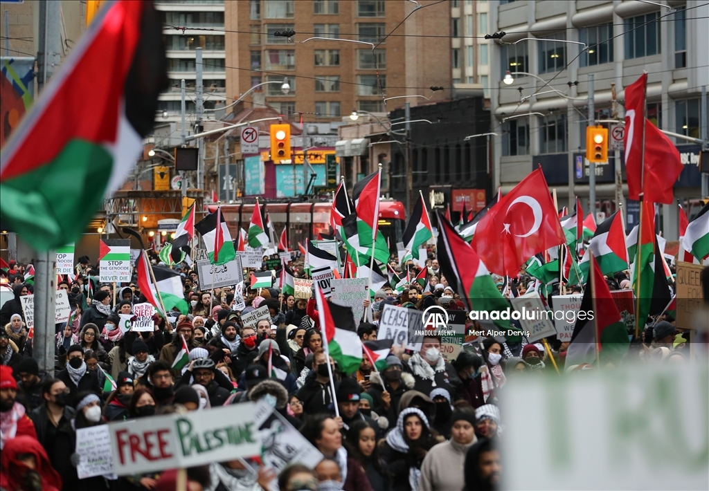 Manifestation propalestinienne à Toronto
