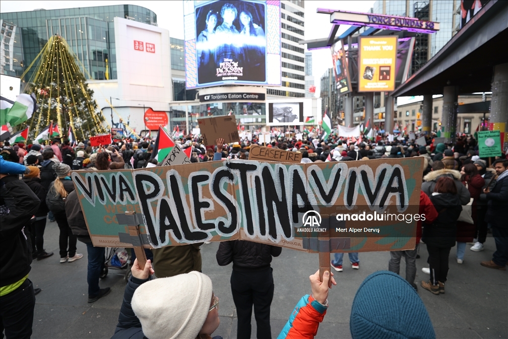 Manifestation propalestinienne à Toronto