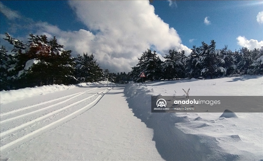 Kars'ta kar yağışı ve soğuk hava etkili oldu