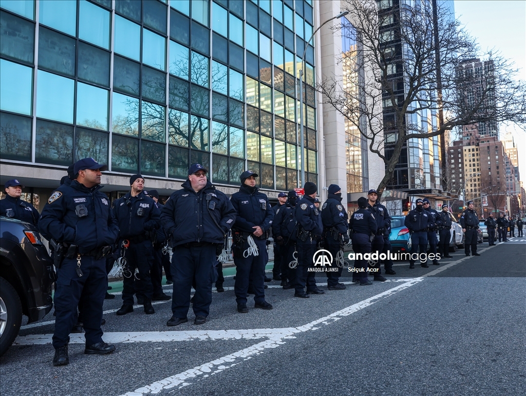 New York'ta BM binası önünde Filistin'e destek gösterisi düzenlendi