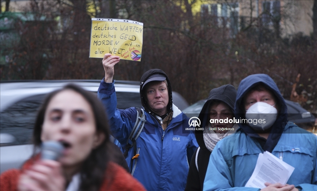 Almanya'da, İsrail'e silah satan Rheinmetall şirketi protesto edildi