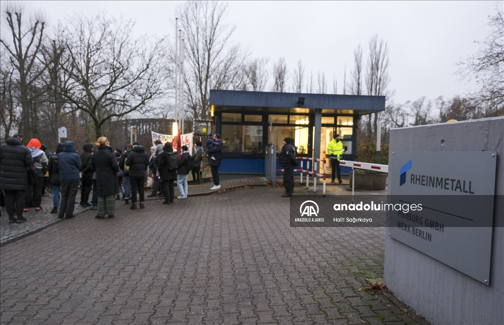 Almanya'da, İsrail'e silah satan Rheinmetall şirketi protesto edildi