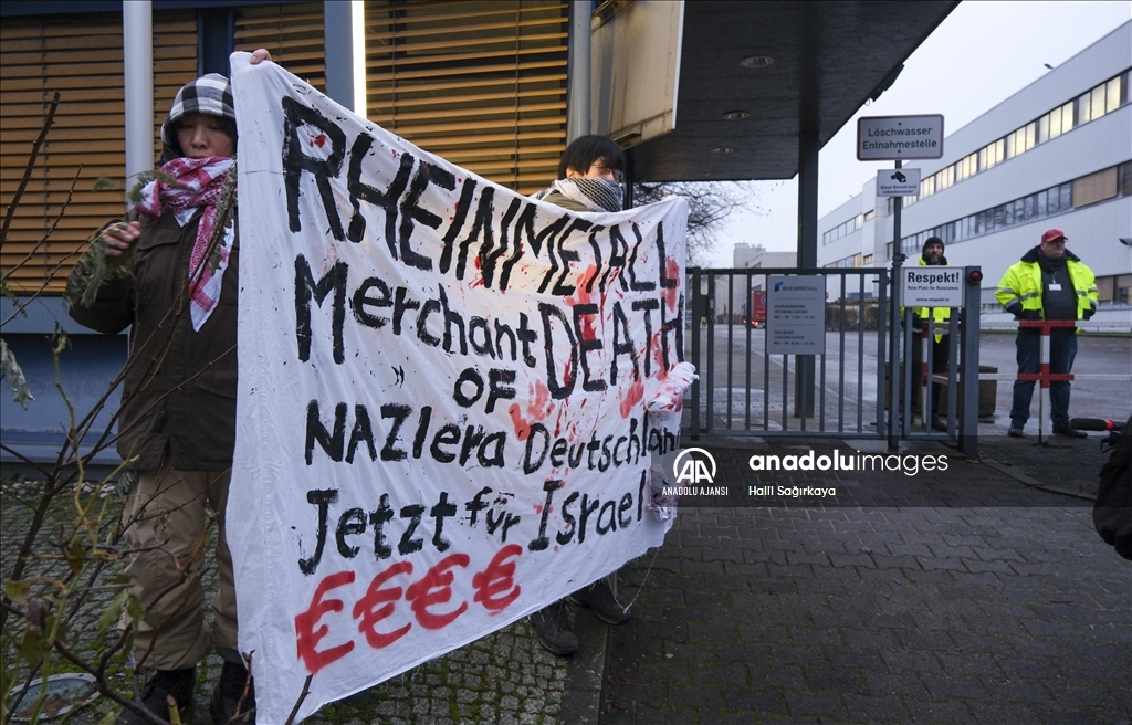 Almanya'da, İsrail'e silah satan Rheinmetall şirketi protesto edildi