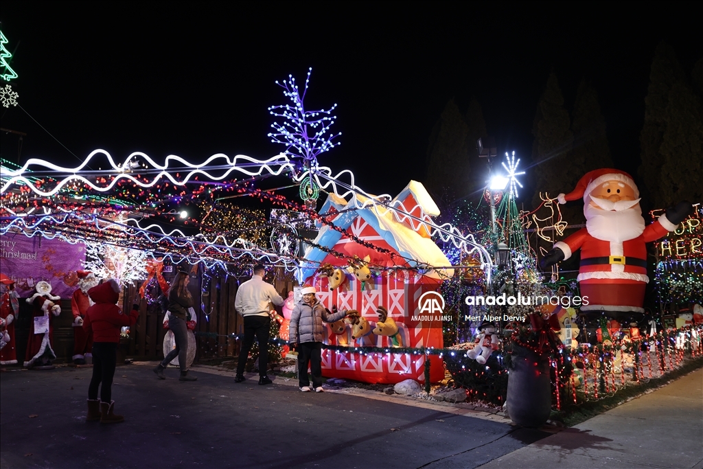 Toronto'da hasta çocuklar için Noel zamanı ışıklandırılan 'DeSario' evi
