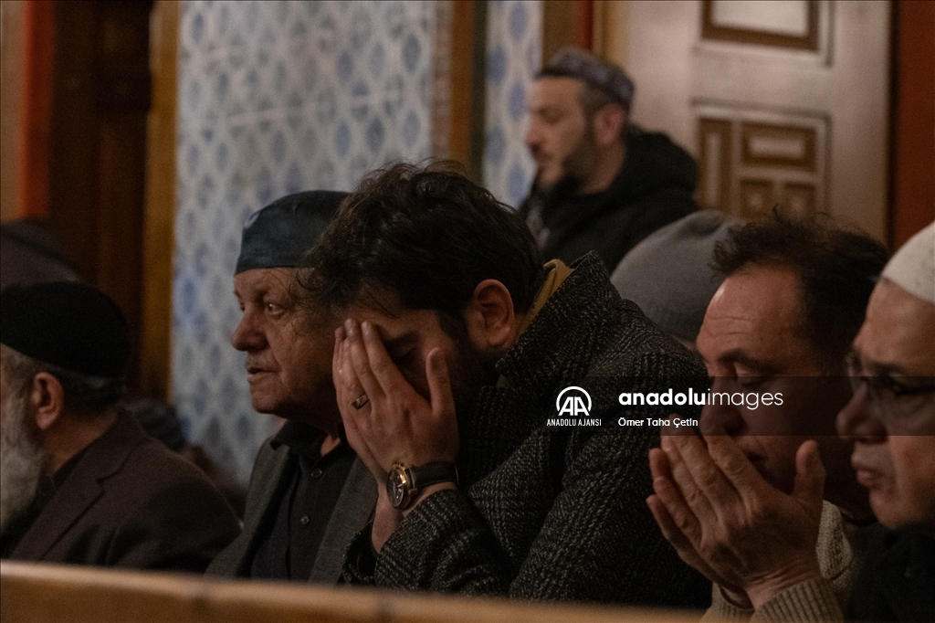 Hacı Bayram-ı Veli Camisi'nde şehitler için dua edildi