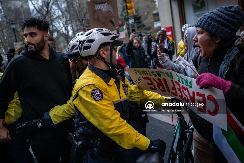 Philadelphia'da Filistin'e destek gösterisi düzenlendi