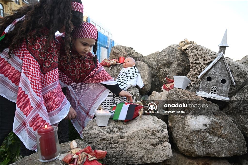 Beyrut'ta Gazzeli çocuklar için "Noel buluşması" gösterisi yapıldı