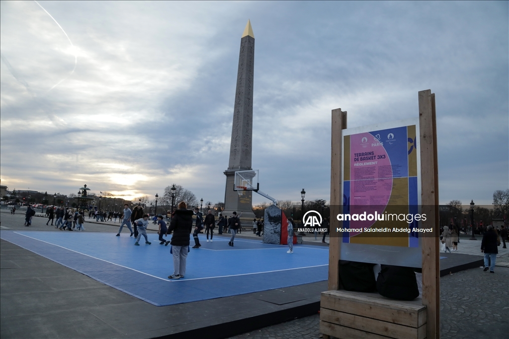 Paris'teki Concorde Meydanı, Olimpiyat Oyunları öncesinde “Spor Meydanı”na dönüştürüldü