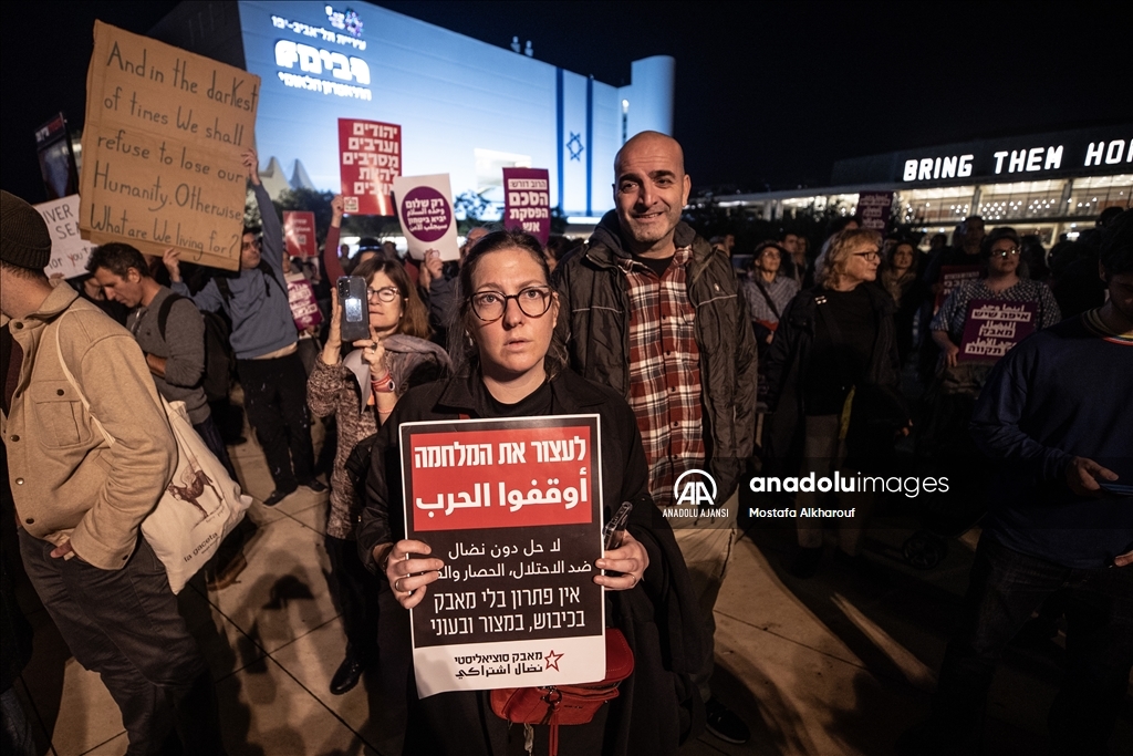 İsrail Ordusunun Gazze'ye Saldırılarına Karşı Tel Aviv'de 'barış ...