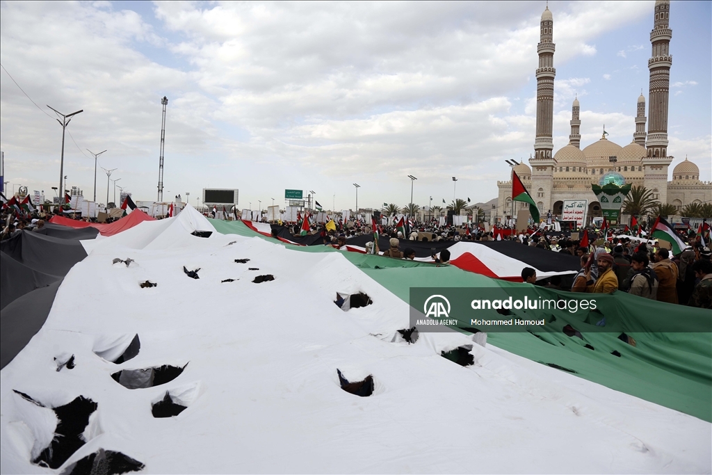 Protest against Israeli attacks on Gaza in Yemen