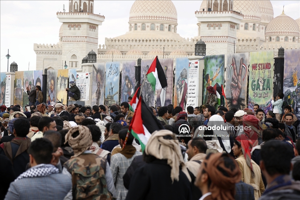 Protest against Israeli attacks on Gaza in Yemen