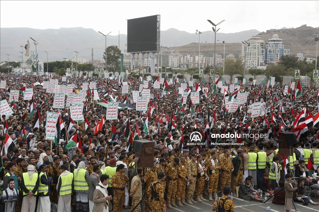 Protest against Israeli attacks on Gaza in Yemen